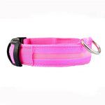 Dog Collar LED Light Electronic Night Safety Anti-Lost Nylon Adjustable Luminous Glowing Collar For Dogs Cats Pet