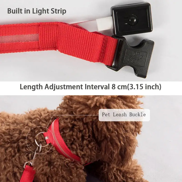 Dog Collar LED Light Electronic Night Safety Anti-Lost Nylon Adjustable Luminous Glowing Collar For Dogs Cats Pet