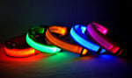 Dog Collar LED Light Electronic Night Safety Anti-Lost Nylon Adjustable Luminous Glowing Collar For Dogs Cats Pet