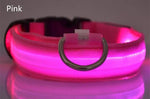 Dog Collar LED Light Electronic Night Safety Anti-Lost Nylon Adjustable Luminous Glowing Collar For Dogs Cats Pet