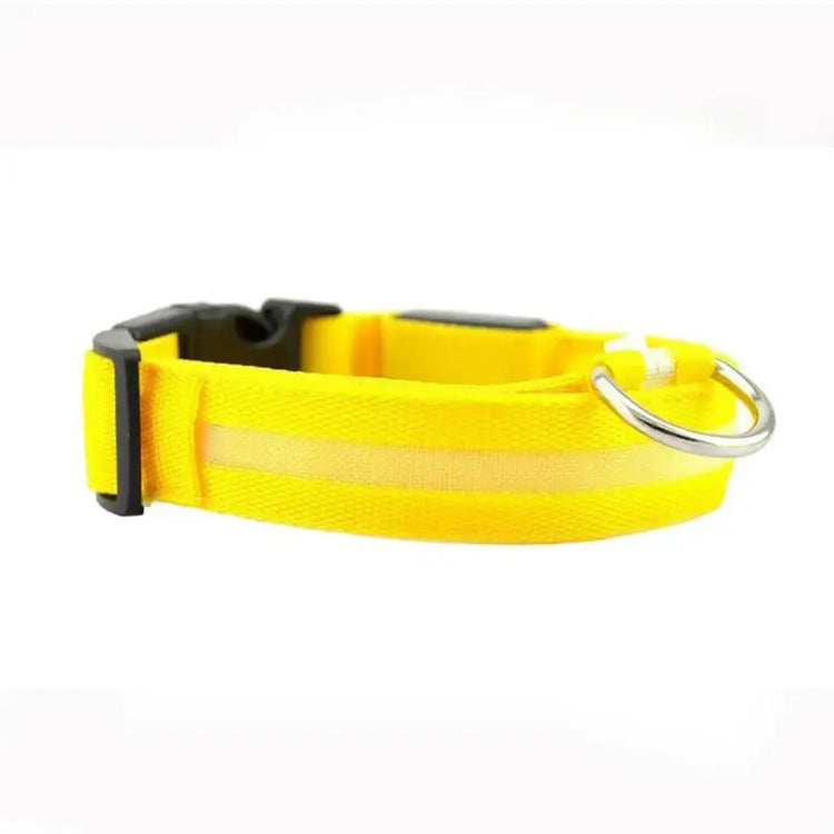 Dog Collar LED Light Electronic Night Safety Anti-Lost Nylon Adjustable Luminous Glowing Collar For Dogs Cats Pet