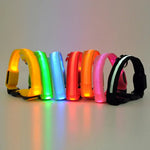 Dog Collar LED Light Electronic Night Safety Anti-Lost Nylon Adjustable Luminous Glowing Collar For Dogs Cats Pet