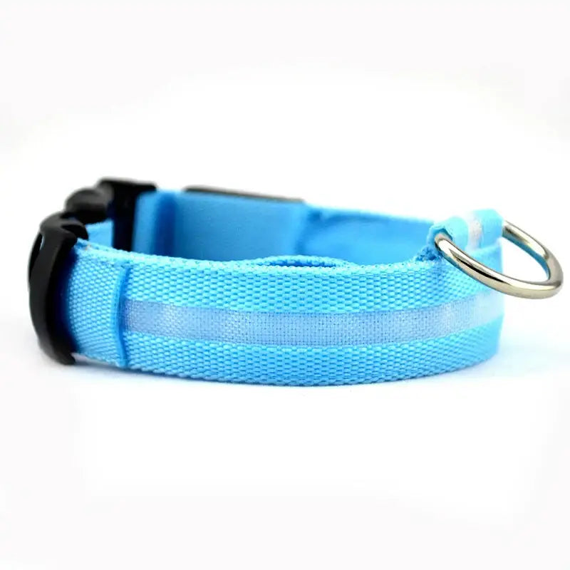 Dog Collar LED Light Electronic Night Safety Anti-Lost Nylon Adjustable Luminous Glowing Collar For Dogs Cats Pet