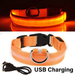 Dog Collar Nylon LED Night Safety Flashing Glow In The Dark Pet Dog Leash pet Dogs Luminous Fluorescent collar dog