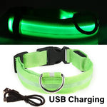 Dog Collar Nylon LED Night Safety Flashing Glow In The Dark Pet Dog Leash pet Dogs Luminous Fluorescent collar dog