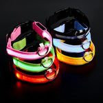 Dog Collar Nylon LED Night Safety Flashing Glow In The Dark Pet Dog Leash pet Dogs Luminous Fluorescent collar dog