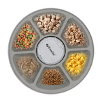Dog Feeder Automatic Pet Feeder Round Timing Feeder 6 Meals 6 Grids Dog Cat Electric Dry Food Dispenser 24 Hours Feed