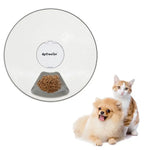 Dog Feeder Automatic Pet Feeder Round Timing Feeder 6 Meals 6 Grids Dog Cat Electric Dry Food Dispenser 24 Hours Feed