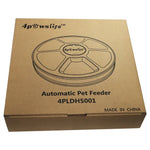 Dog Feeder Automatic Pet Feeder Round Timing Feeder 6 Meals 6 Grids Dog Cat Electric Dry Food Dispenser 24 Hours Feed