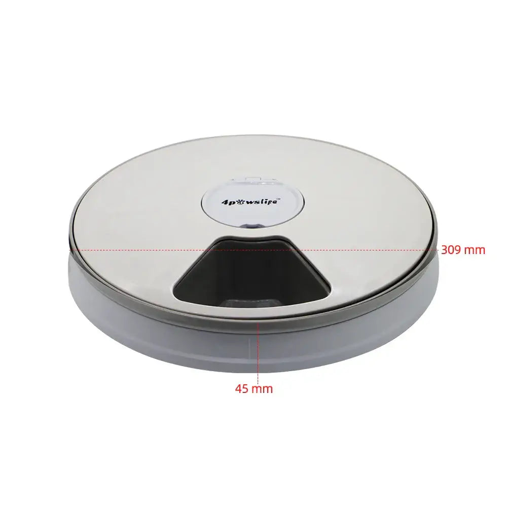 Dog Feeder Automatic Pet Feeder Round Timing Feeder 6 Meals 6 Grids Dog Cat Electric Dry Food Dispenser 24 Hours Feed