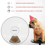 Dog Feeder Automatic Pet Feeder Round Timing Feeder 6 Meals 6 Grids Dog Cat Electric Dry Food Dispenser 24 Hours Feed