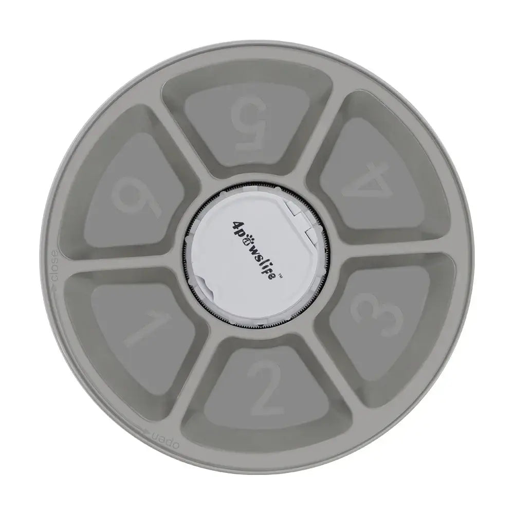 Dog Feeder Automatic Pet Feeder Round Timing Feeder 6 Meals 6 Grids Dog Cat Electric Dry Food Dispenser 24 Hours Feed