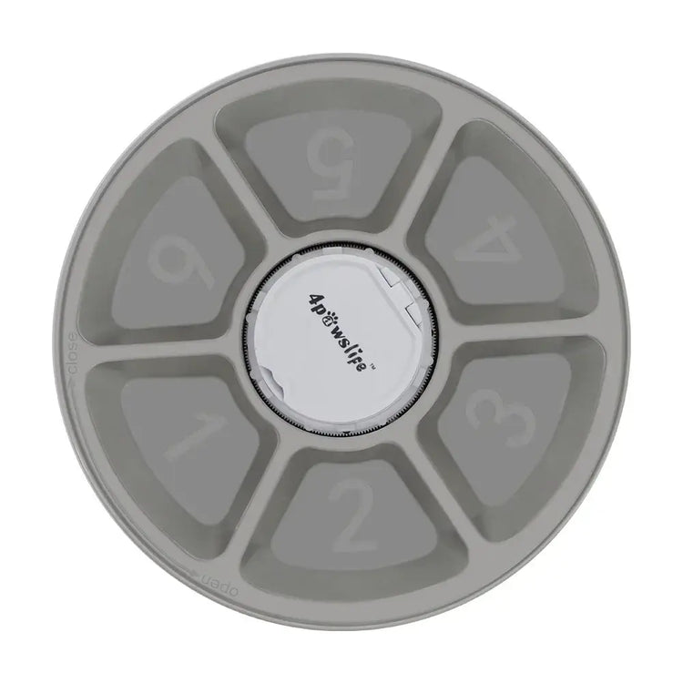 Dog Feeder Automatic Pet Feeder Round Timing Feeder 6 Meals 6 Grids Dog Cat Electric Dry Food Dispenser 24 Hours Feed
