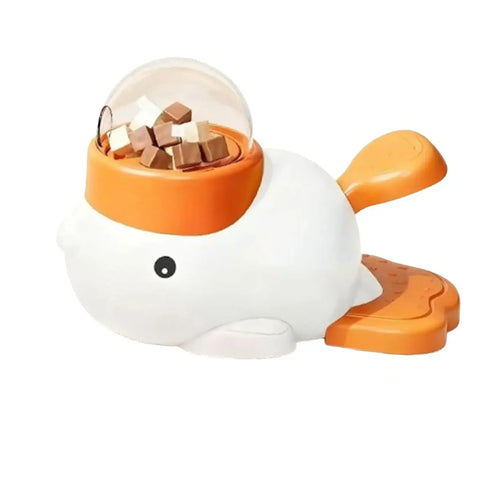 Dog Feeder Puzzle Toy Duck 2-In-1 Interactive Slow Feeder Puzzle Toy Duck Treat Dispenser Food Puzzle Slow Feeders - as