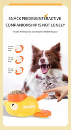 Dog Puzzle Feeder Interactive Pet Food Treat Dispenser Cartoon Duck Design Pet Snack Feeder for Dog Training Mental