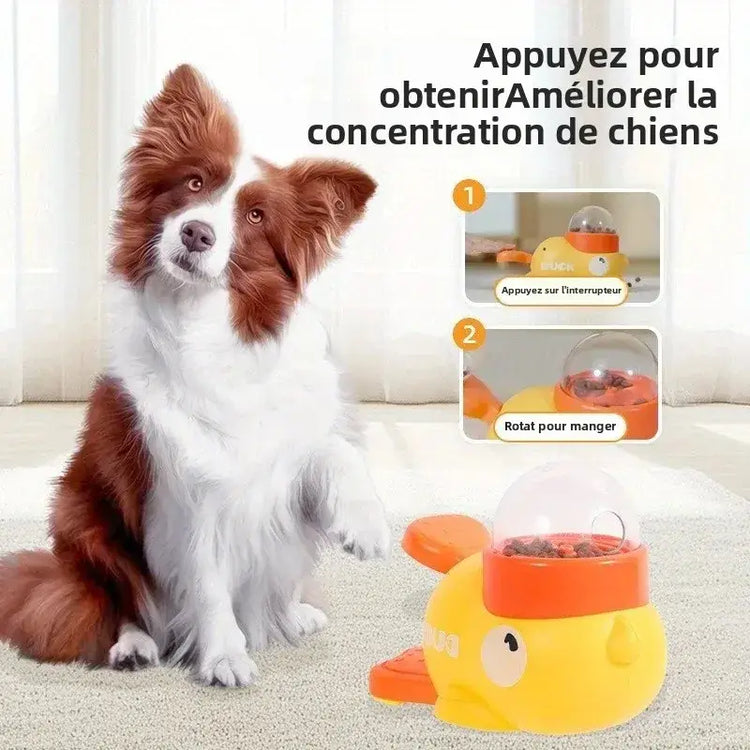 Dog Puzzle Feeder Interactive Pet Food Treat Dispenser Cartoon Duck Design Anti-slip Pet Automatic Feeder Toys for Dog