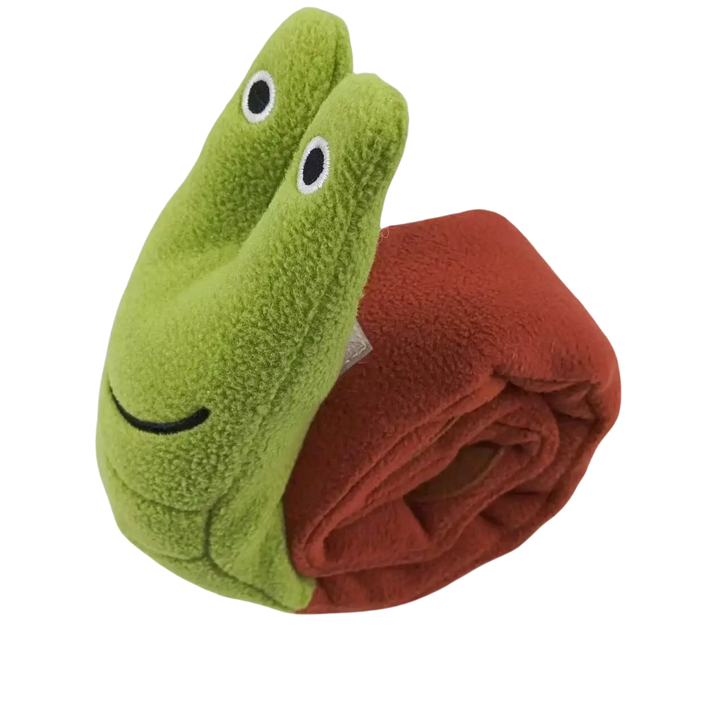 Dog Puzzle Feeder Interactive Toy Indestructible Plush Sound Squeak Puppy Toys For Resistant Foldable Snail Dogs Pet