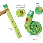Dog Puzzle Feeder Interactive Toy Indestructible Plush Sound Squeak Puppy Toys For Resistant Foldable Snail Dogs Pet