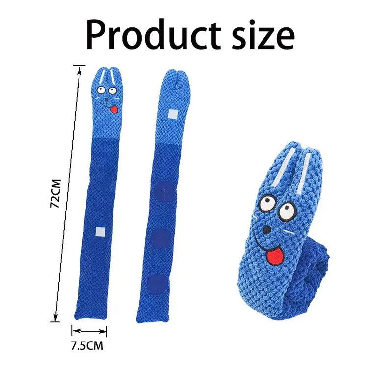 Dog Puzzle Feeder Interactive Toy Indestructible Plush Sound Squeak Puppy Toys For Resistant Foldable Snail Dogs Pet