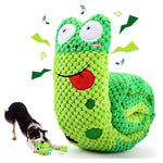 Dog Puzzle Feeder Interactive Toy Indestructible Plush Sound Squeak Puppy Toys For Resistant Foldable Snail Dogs Pet