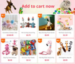 Dog Puzzle Feeder Interactive Toy Indestructible Plush Sound Squeak Puppy Toys For Resistant Foldable Snail Dogs Pet