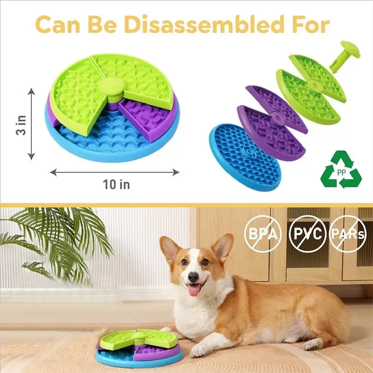 Dog Puzzle Slow Feeder Interactive Enrichment Dog Toys Layers Detachable Slow Eating Dog Bowl Anti-anxiety Dog Feeder