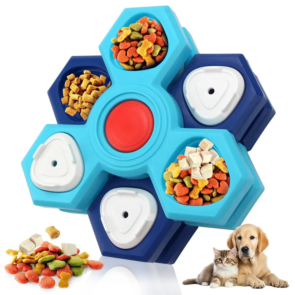 Dog Puzzle Toys Interactive Slow Feeding Toys For Boredom Relief Training Food Dispenser Pet Feeding Supplies - Four
