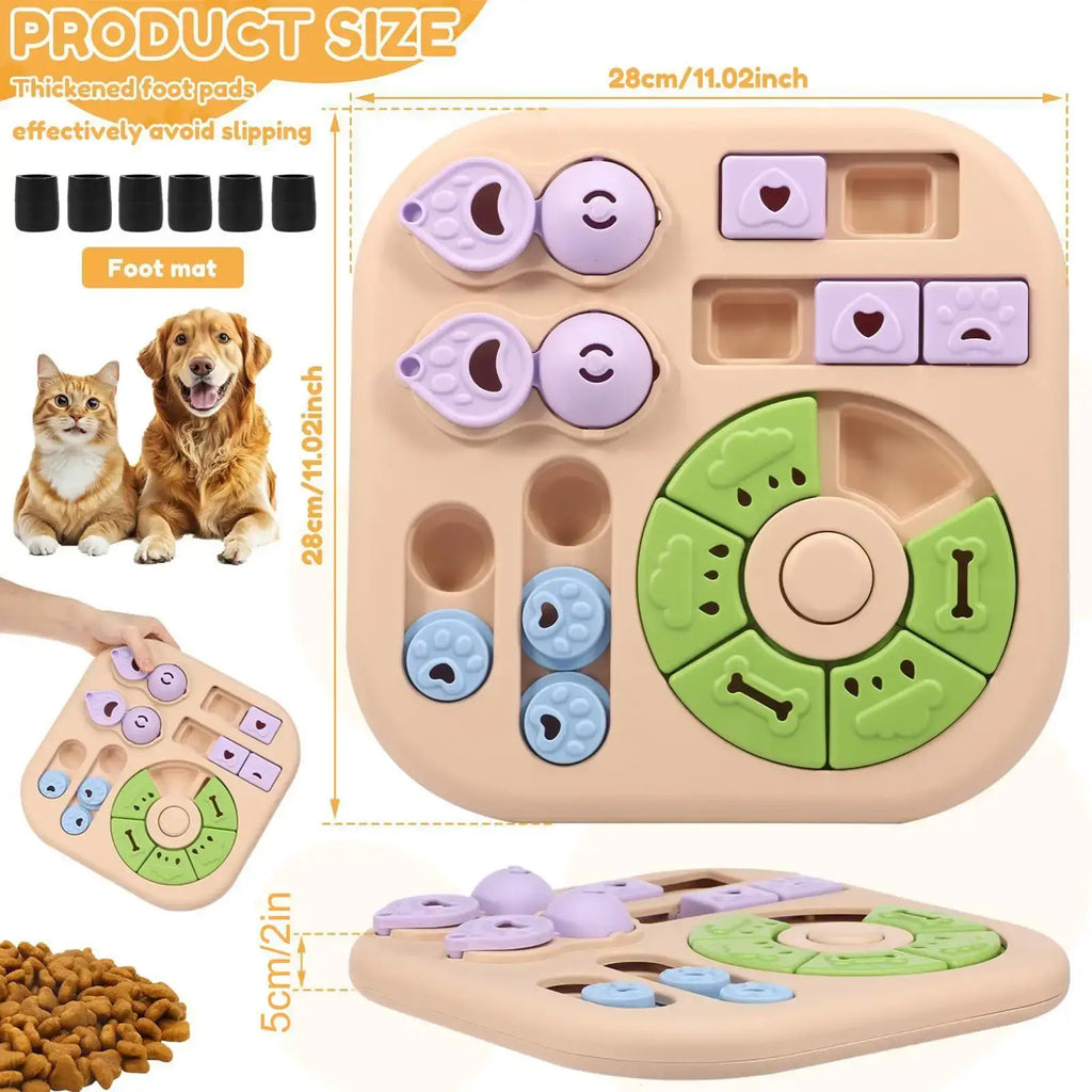Dog Puzzle Toys Slow Feeder Interactive Increase Puppy Food Dispenser Slowly Eating NonSlip Bowl Pet Cat Dogs Training