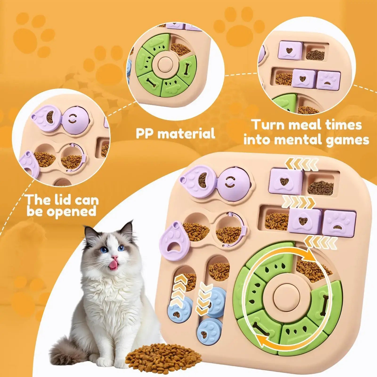 Dog Puzzle Toys Slow Feeder Interactive Increase Puppy Food Dispenser Slowly Eating NonSlip Bowl Pet Cat Dogs Training