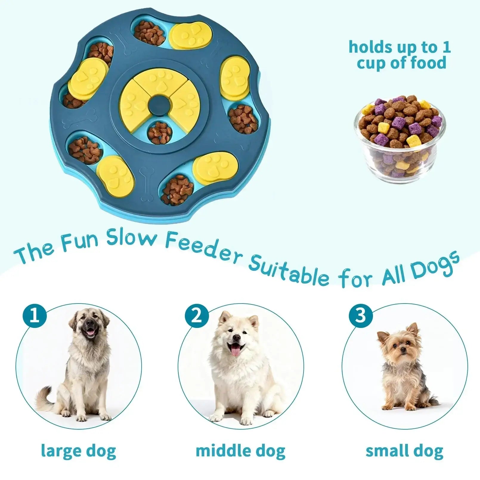 Dog Puzzle Toys Slow Feeder Interactive Increase Puppy IQ Food Dispenser Slowly Eating NonSlip Bowl Pet Cat Dogs