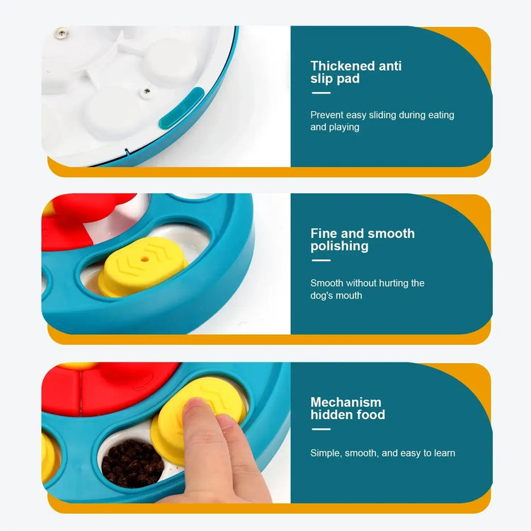 Dog Puzzle Toys Slow Feeder Interactive Increase Puppy IQ Food Dispenser Anti-Choking Tableware Dog Licking Plate Pet