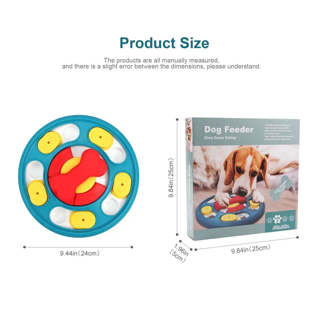 Dog Puzzle Toys Slow Feeder Interactive Increase Puppy IQ Food Dispenser Anti-Choking Tableware Dog Licking Plate Pet