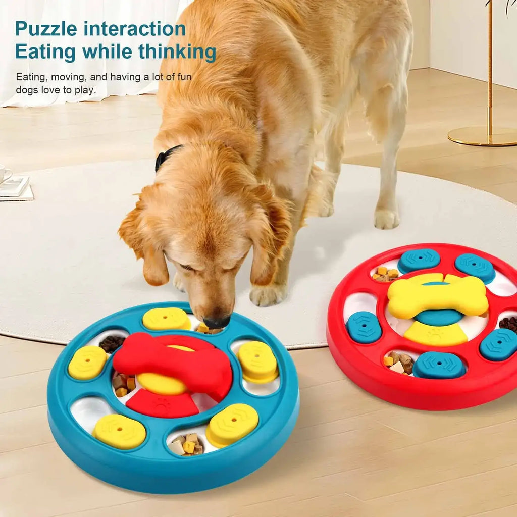 Dog Puzzle Toys Slow Feeder Interactive Increase Puppy IQ Food Dispenser Anti-Choking Tableware Dog Licking Plate Pet