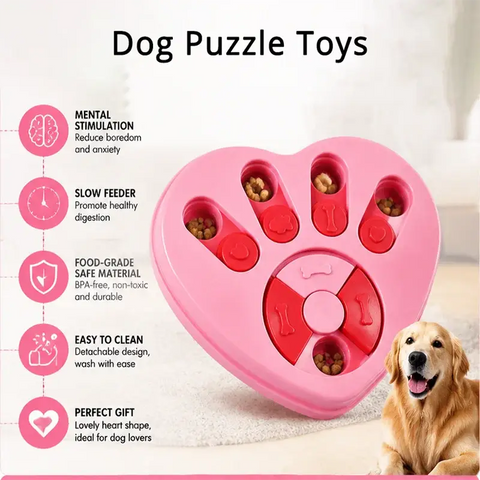 Dog Puzzle Toys Slow Feeder Interactive Iq Food Dispenser Nonslip Bowl Dog Interactive Toy Pet Puzzle Cat Dogs Training