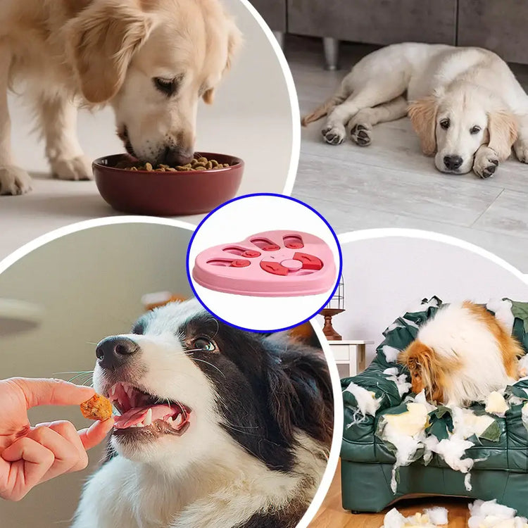 Dog Puzzle Toys Slow Feeder Interactive Iq Food Dispenser Nonslip Bowl Dog Interactive Toy Pet Puzzle Cat Dogs Training