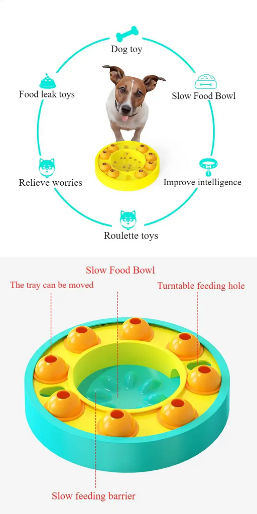 Dog Puzzle Toys Slow Feeder Interactive Dog Toys Treat Dispenser For IQ Training Treat Dispenser For Large Dogs Dog