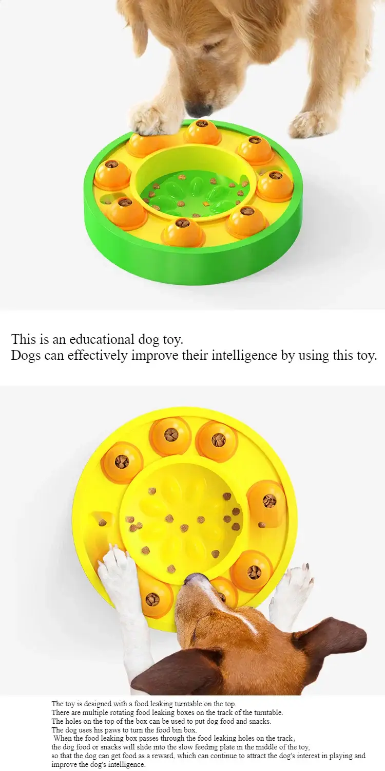 Dog Puzzle Toys Slow Feeder Interactive Dog Toys Treat Dispenser For IQ Training Treat Dispenser For Large Dogs Dog