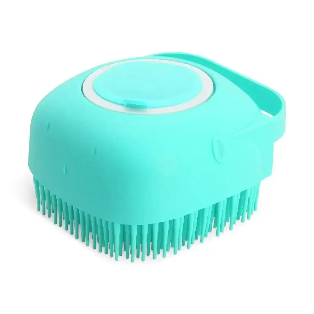 Dog Shampoo Brush Soft Silicone Pet Bath Massage Gloves Brush for Dog Cat Bathing Hair Pet Accessories - Blue