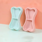 Double Pet Bowls Bone Shape Cute Dog Cat Food Water Dishes Durable Anti-Slip Feeder for Puppy Kitten