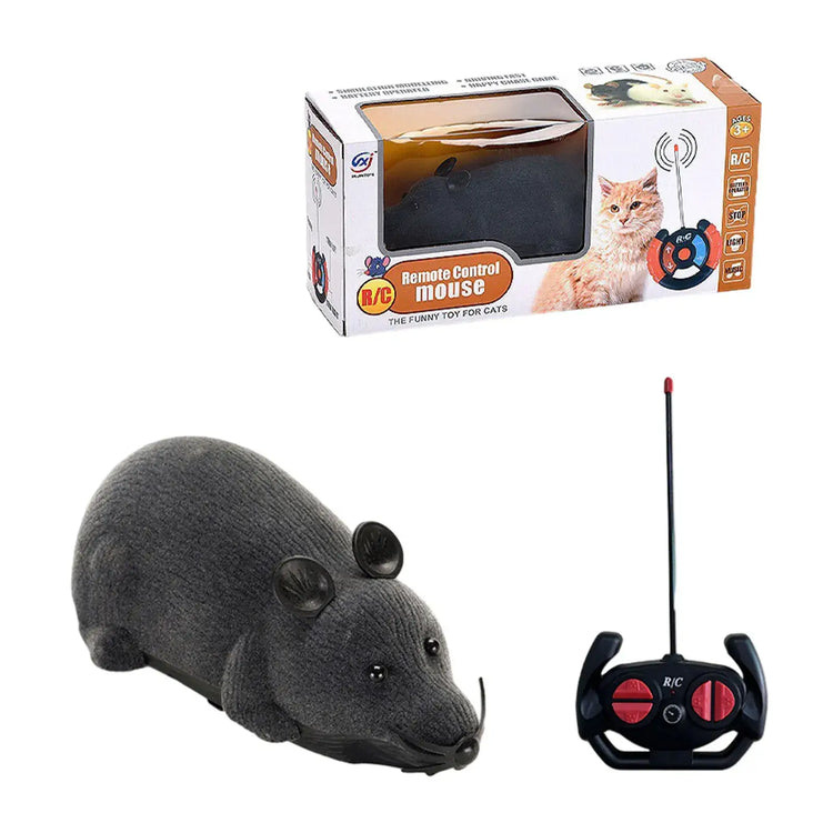Electronic Cat Toy Convenient And Portable Interactive Play For Pets Realistic Appearance RC Cat Toy - Grey / One size
