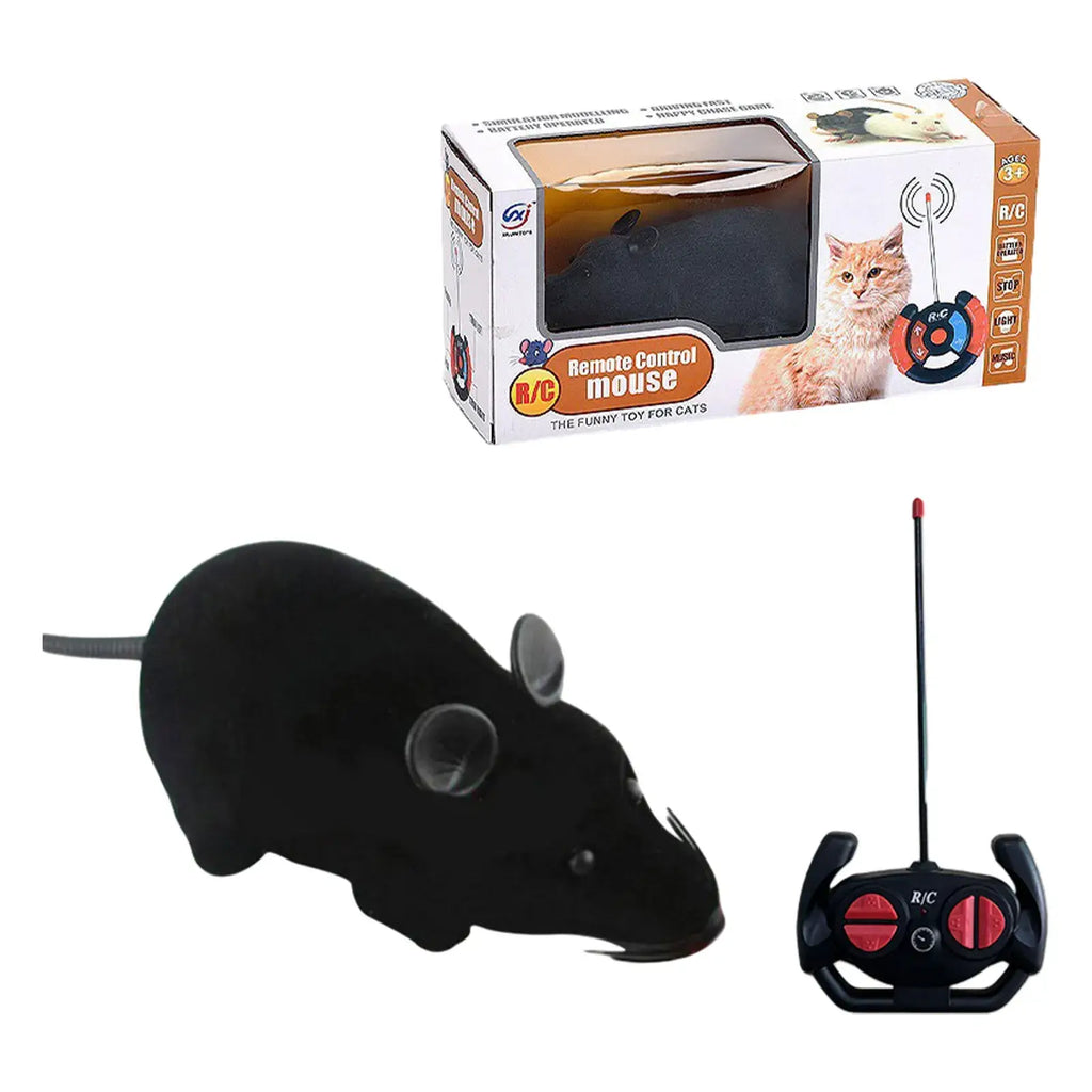 Electronic Cat Toy Convenient And Portable Interactive Play For Pets Realistic Appearance RC Cat Toy - Black / One size