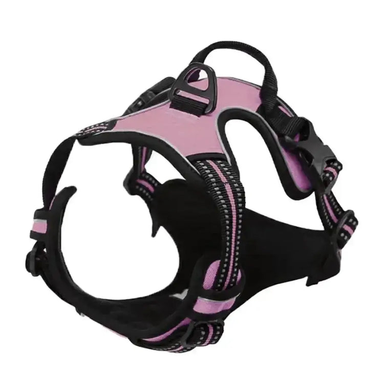 Ensemble collier harnais et laisse en cuir pour chien - Pink / S / China Mainland