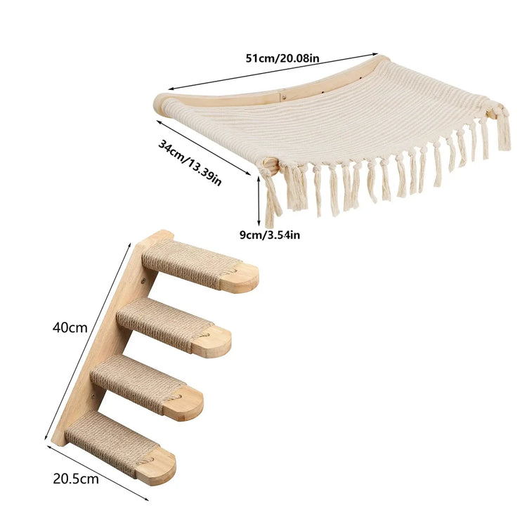 Ensemble d’escalade murale pour chat - set 4