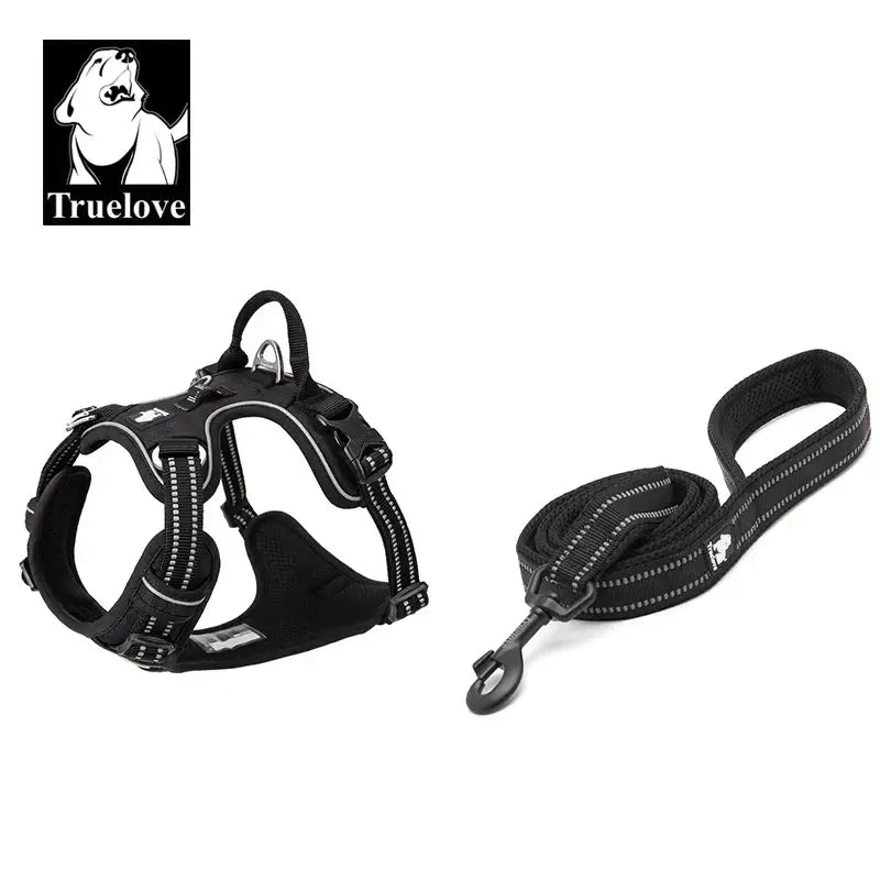 Ensemble harnais et laisse pour animaux de compagnie - Black / XL-LeashLength110CM / China Mainland