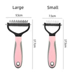 Ergonomic Home Use Durable Pet Fur Knot Cutter 2 Sided Comb Dog Cat Grooming Hair Remover Puppy Shedding Trimmer
