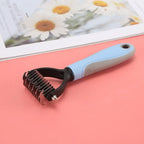 Ergonomic Home Use Durable Pet Fur Knot Cutter 2 Sided Comb Dog Cat Grooming Hair Remover Puppy Shedding Trimmer