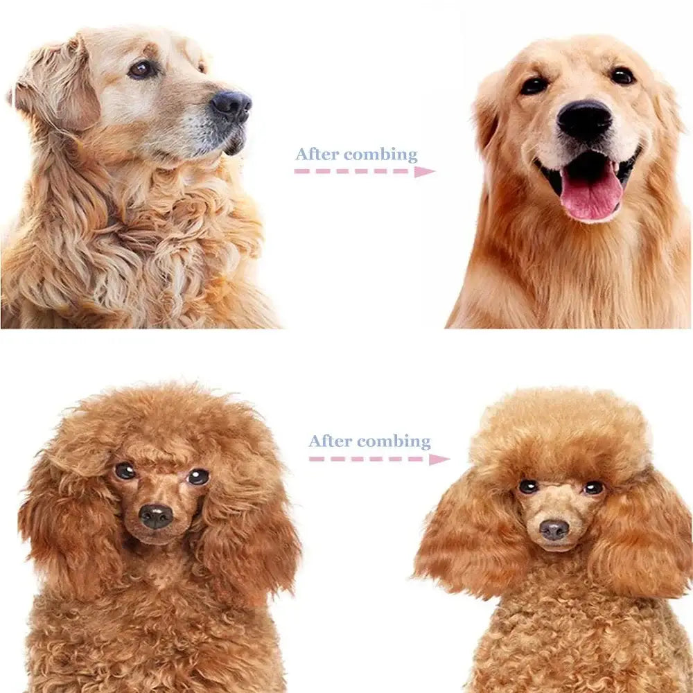 Ergonomic Home Use Durable Pet Fur Knot Cutter 2 Sided Comb Dog Cat Grooming Hair Remover Puppy Shedding Trimmer
