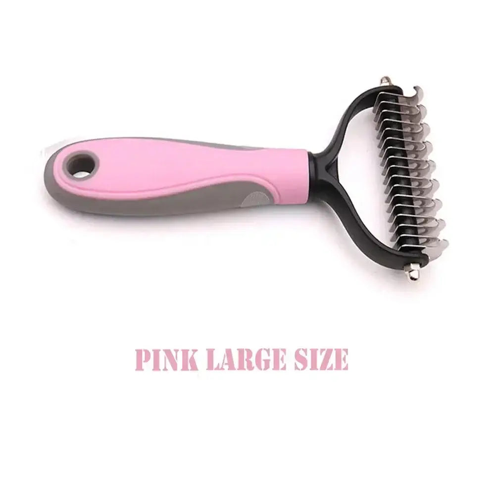 Ergonomic Home Use Durable Pet Fur Knot Cutter 2 Sided Comb Dog Cat Grooming Hair Remover Puppy Shedding Trimmer