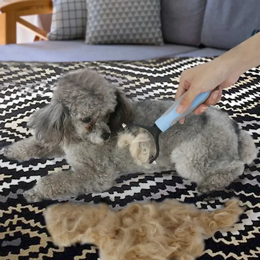 Ergonomic Home Use Durable Pet Fur Knot Cutter 2 Sided Comb Dog Cat Grooming Hair Remover Puppy Shedding Trimmer