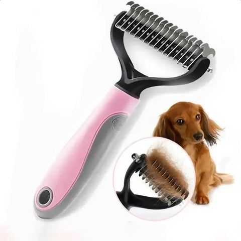 Ergonomic Home Use Durable Pet Fur Knot Cutter 2 Sided Comb Dog Cat Grooming Hair Remover Puppy Shedding Trimmer